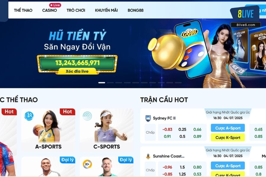 8live chứng minh được vị thế trên thị trường