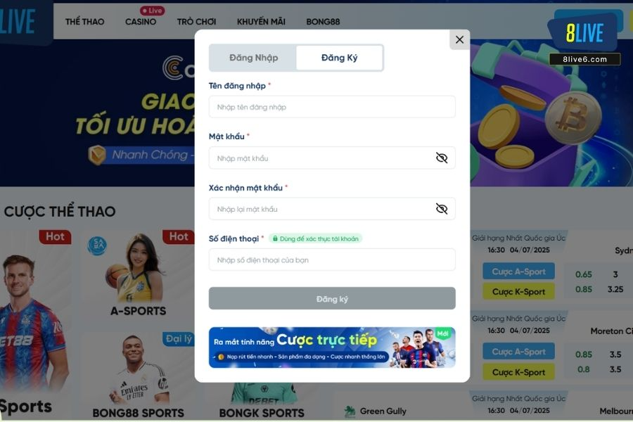Đăng ký tài khoản để nhận thưởng hấp dẫn