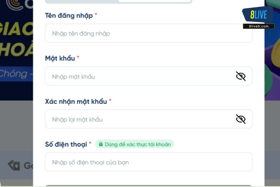 Đăng ký thành công qua vài bước