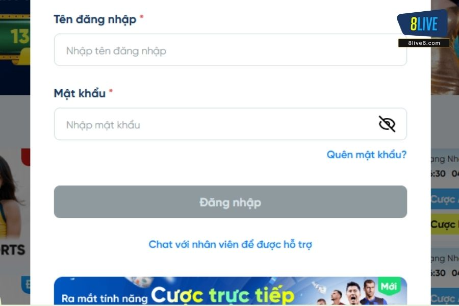 Quy trình đăng nhập rất đơn giản