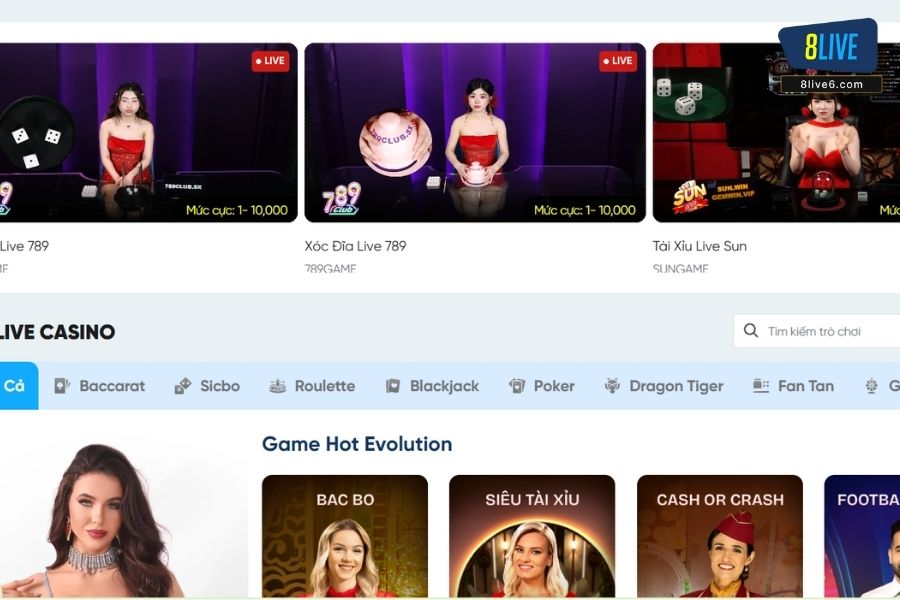 Tham gia cá cược casino 8live không khó